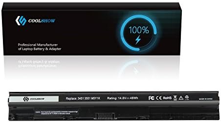 CoolShow For Dell M5Y1K Replacement Notebook Battery,Compatible With Dell 1KFH3 HD4J0, Dell Inspiron 3451 3551 5558 5758 Vostro 3458 3558 Inspiron 14 15 3000 Series [14.8v 2600mAh,4-Cell]