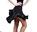 KAI-ROAD Womens Latin Dance Skirt Ballroom Tango Swing Rumba ChaCha Dancing Costume Dress (XL, Black)