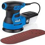 Hyperikon Orbital Sander, 5 Inch Hook and Loop Sanding Disk, Electric Random Orbit Sander, 120V Variable Speed, 2.8A Power