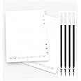 NEWYES Digital Notebook Refill Pages + 4pcs Pen Refill for Syncpen 4, A5 Notebook Inside Paper