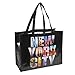 NYC Photo Reusable Shopping Tote Bag - New York City (Black) by Universal Souvenir