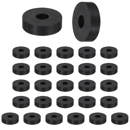 MECCANIXITY 28 Pcs Round Rubber Spacers 11/16" OD x 1/4" ID x 3/16" Thickness Multi Purpose Anti Vibration Rubber Bushing Spacer Washer Fit for Home Car Accessories, Black at Amazon