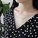 Balance Tube Bar Necklace, 925 Sterling Silver Curved Bar Pendant Necklace, Simple Jewelry Gift for Women and Girls