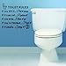 WINOMO Toilet Rules Decals Bathroom Art Wall Quote Stickers Removable Wall Decals Decoration