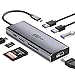 USB C Hub, 7-in-1 USB C Multiport Adapter with 4K USB C to HDMI, 3 USB 3.0 Ports, 100W PD Charging Port, SD/TF Card Reader for MacBook Pro, ChromeBook, XPS and More Type C Laptops