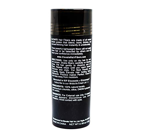 Hair Fibers 100% Natural Keratin Hair Fibers Instantly Thickens Thinning or Balding Hair for Men and Women - Natural Hair Loss Concealer 28g 0.98oz (Light Brown)