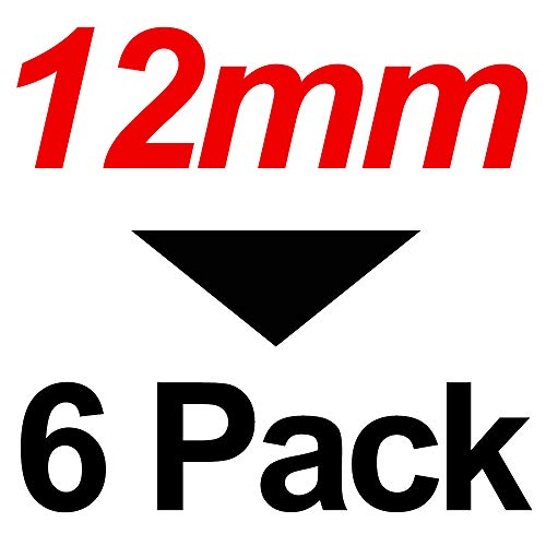 6-Pack Label Maker Tape 12mm .47 Laminated White TZ Tape TZe-231 Compatible with Brother Label Maker, Brother P Touch PTD210 PTD450 PTH110 PT-1880
