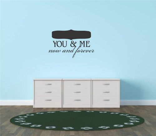 Design with Vinyl Black - Star 941 You and Me Now and for ever Inspirational Love Fife Quote Vinyl Wall Decal, 16-Inch x 20-Inch, Black