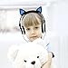 Cat Ear Headphones, KOMRT Blinking Kids Headphones Fashion Glowing Cosplay Headset, Foldable Over-Ear Gaming Headsets with LED Light for Girls, Children, Compatible for iPhone 6S,Android Phone,PC
