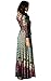 Tua USA 3/4 Sleeve Wrap Knit Maxi Dress (Large, Jewel Toned Print)