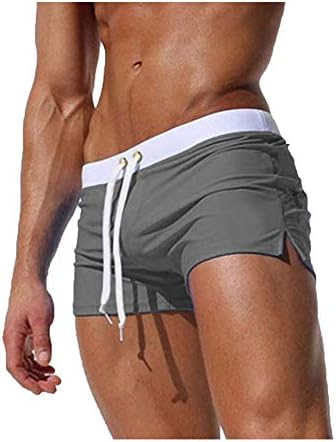Men Swim Trunks Shorts Beach Shorts with Zipper Pockets