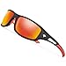 TOREGE Polarized Sports Sunglasses for Men Women Cycling Running Driving Fishing Golf Baseball Glasses GRILAMID TR90 Frame TR03