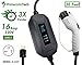 PRIMECOM Level 2 Electric Vehicle (EV) Charger (220V / 240Volt, 16Amp) Portable EVSE Smart Electric Car Charger, 30', 40', and 50 Feet Lengths (6-20P, 30 Feet)