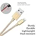 iPhone Charger Cable SHARLLEN Lightning Charger, Fast Nylon Braided USB iPhone Charging Cords 5Pack(3FT2/6FT2/10FT) Compatible iPhone XS/Max/XR/X/8/8Plus/7/7P/6S/iPad/IOS (Gold)