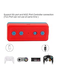 Kahool - Adaptador Bluetooth inalámbrico para Nintendo Switch y PC Windows, funciona con controlador Gamecube NGC, NES SNES Wii Classic Controller y otros controladores de puertos Wii