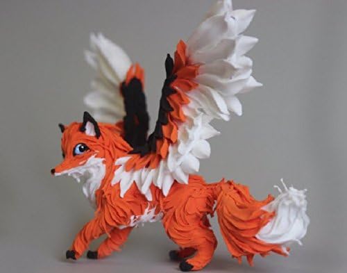 Fox,Fox figurine,orange Fox,Fox sculpture,Fox figurine,winged Fox,red fox