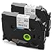 AOJE Compatible Label Tape Replacement for Brother P-Touch TZe-231 12mm 0.47 Black on White Tape TZe231 TZ Laminated Work with Brother Ptouch Label Makers 1230 1280 1880, 2-Pack