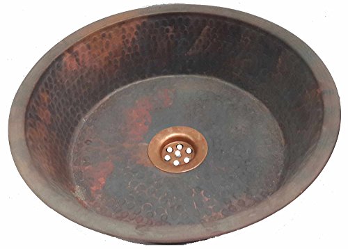 Egypt gift shops Very SMALL Vessel Dark Flame Burnt Cabin Vehicle Copper Bath Sink Remodel