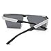 AEVOGUE Sunglasses For Men Square Oversized Metal Big Frame Brand Design AE0436 (Black&Silver, 67)