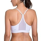CRZ YOGA Women's Light Support Mesh Yoga Bras with Removable Cups Sports Bra