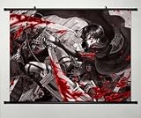 Attack on Titan Wall Scroll Poster Fabric Painting Anime Levi 107