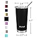 Obstal 20oz Tumbler Stainless Steel Insulated Travel Mug, Double Wall Vacuum Durable Insulated Coffee Cup with Splash Proof Sliding Lid, Straw, Cleaning Brush, Gift Box Set