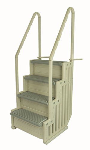 Confer Staircase Style Above Ground Pool Steps Warm Grey - STEP-1-X