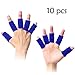 Busy Mom 10 PCS Summer Sport Elastic Arthritis Trigger Finger Sleeves Braces Knuckle Compression Protector Prevent Calluses (Blue)