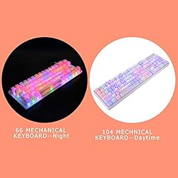 HMANE 109 Keys POM Jelly Keycaps Set, Rainbow Blank