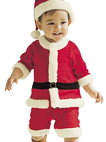 Viqiv Little Girls' Christmas Santa Claus Costume Dress + HAT Outfit