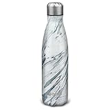 cicike Premium Stainless Steel Insulated Water Bottle for Women, Leak Proof and BPA Free, 17oz/500ml Drinking Double Walled Sport Water Bottle, Water Stay Cold 24 Hours and Hot 12