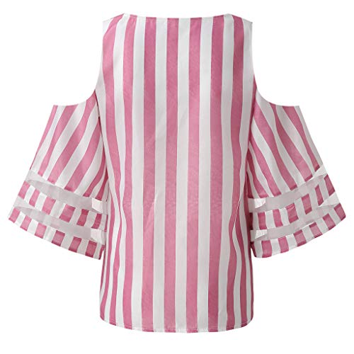 GOWOM Kimonos Cardigan for Women Floral Kimonos for Women Kimonos for Women Floral Sarees for Women Women Work Tops and Blouses Clothes for Summer for Women (G-Pink,Medium) - Thumbnail 4