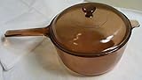 Corning Vision Amber 2.5 L - Quart Saucepan with Tab and Lid