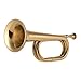 Muslady B Flat Bugle Call Trumpet Brass Cavalry Horn with Mouthpiece for School Band Cavalry Military Orchestra
