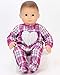 Sophia's Flannel Sleeper with Sherpa Heart Design for 15'' Dolls, Hot Pink