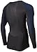 Skins Men's RY400 Compression Long Sleeve Recovery Top, Graphite/Blue, Small