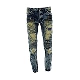 Trill Nation - Men's Motto Zippers Jeans - Blue