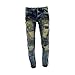 Trill Nation - Men's Motto Zippers Jeans - Blue