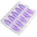Sunmore 10 PCS Acrylic Nail Polish Remover Clips Caps, Reusable Finger Nail Art Polish Remover Wrap Tool, Nail Art Soak Off Cap Clip, Purple