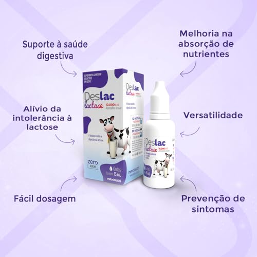 Maxinutri, Kit 02 Deslac Enzima Lactase Gotas 15ml Lactose Maxinutri