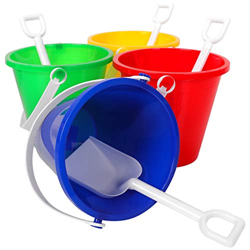 Narwhal Novelties Sand Toys for Kids, Beach Toys (24-PC) Sand Pail (12) Sand Shovel (12) - Thumbnail 2