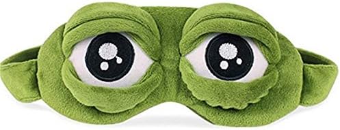 Geetobby Cute 3D Frog Eye Mask Teenage Mutant Ninja Turtle Blindfold, Super Smooth Sleep Mask Eye Cover Lightweight Rest Anime Funny Birthday Gift Block All Light Out toTravel Nap Shift Work