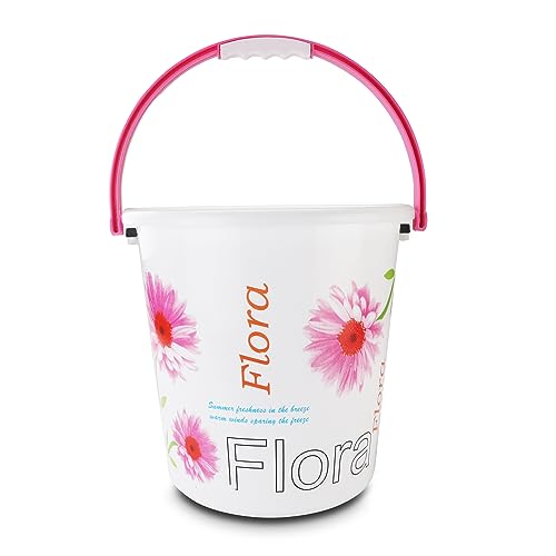 Nayasa Bathroom Set of 2 | 18Ltr Bucket + 1.5ltr Mug | Ideal fro Daily use | Clean Classy Look for All Furniture Type Houses | Plastic Bathroom Set | Bucket Set | Strong Durable | Pink 1