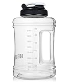 Water Bottle 2.5L Large Water Jug with Handle BPA Free Plastic Sports Water Bottle Wide Mouth and Leakproof for Outdoor Gym Travel Office Home