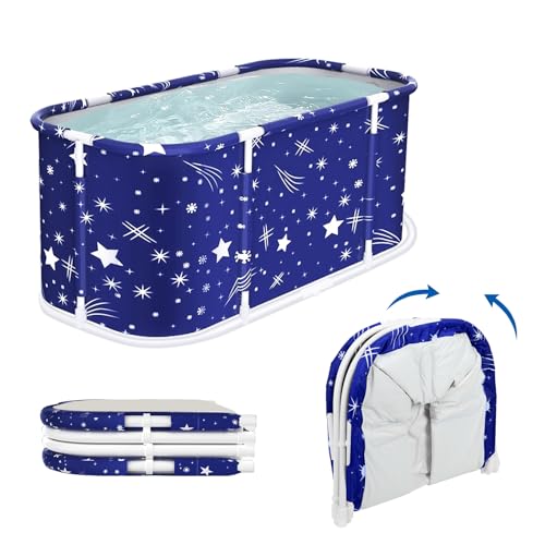 Portable Bathtub, 47 in Freestanding Soaking Bath Tub for Adults, Portable Bathtub