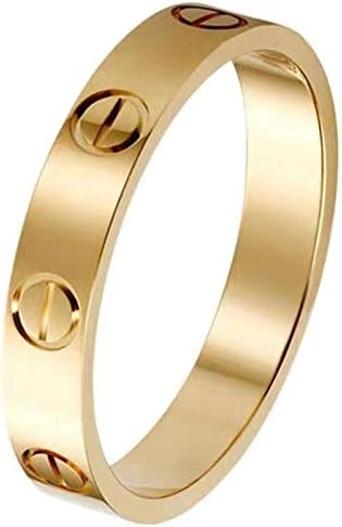 Love Ring for Women Men Couples Stainless Steel Couple Valentine's Day Promise Engagement Wedding Great Gift for Engagement Anniversary Promise