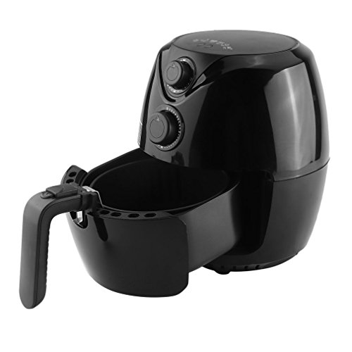 Click Here to See More Images Power Air Fryer, 2.65QT Air Fryer with Extra Large Capacity,Temperature and Time Control 1300W/110V, Black