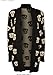 Forever Women's Skull Print Knitted Open Cardigan (ML-10/12, Black)