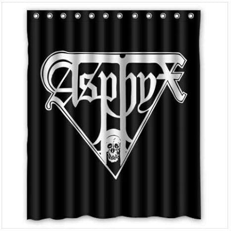 WENHUI Tela de araña Cortina de Ducha Peligro Icono de Dibujos Animados