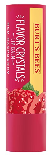 Burt's Bees Flavor Crystals 100% Natural Moisturizing Lip Balm, Red Raspberry, 1 Tube in Blister Box, 0.16 Ounce